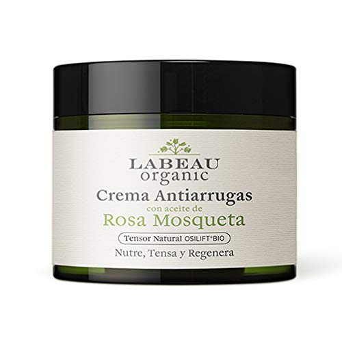 Labeau Organic Crema antiarrugas con aceite de Rosa Mosqueta 50 ml | Nutre y regenera la piel de tu rostro | Cosmética certificada natural para el cuidado de la piel