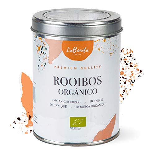 LaBonita Nature, Rooibos 100% Orgánico Sabor Vainilla [Calidad Premium]. Infusión sin cafeína, Lata, 100 g
