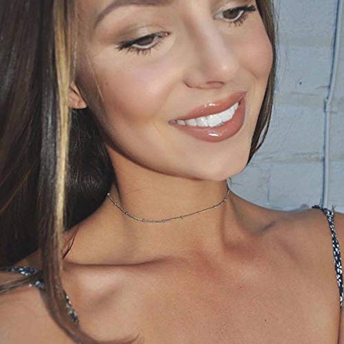 LABOTA 16 Piezas En Capas Collar Gargantilla Collar Colgante Ajustable Gargantilla Collar de Cadena de Múltiples Capas Conjunto para Mujeres Niñas