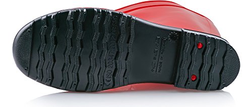 Ladeheid Botas de Agua Antideslizantes en PVC Mujer LA-967 (Rojo/Negro, 38 EU)