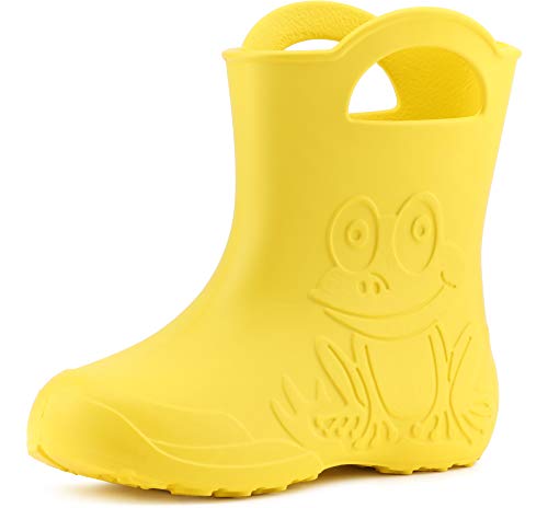 Ladeheid Botas de Agua en EVA Unisexo Niños Niñas LA-CA-01 (Amarillo, 24/25 EU)