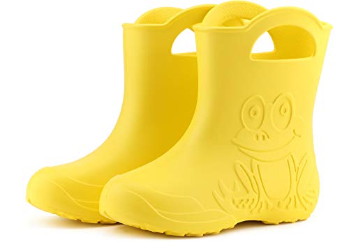 Ladeheid Botas de Agua en EVA Unisexo Niños Niñas LA-CA-01 (Amarillo, 26/27 EU)