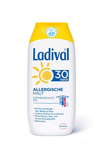 Ladival - Gel solar para piel alérgica con protección solar SPF 30 – Gel solar sin perfume para alérgicos – sin colorantes ni conservantes, resistente al agua – 1 x 200 ml