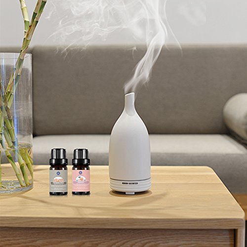 Lagunamoon Aceites Esenciales, Top 8 Set de Regalo de Aceites de Aromaterapia, Lavanda, Eucalipto, Hierba de Limón, Romero, Menta, Arból de Té, Aceites Esenciales para Humidificador, 100% Puros