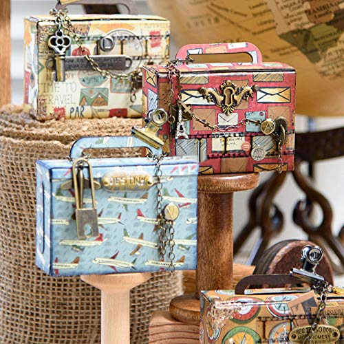 Lai-LYQ Troqueles De Corte De Metal, 3 D Maleta Bolsa De Viaje Plantilla De álbum De Recortes Papel De Relieve DIY Tarjeta De Festival De Navidad Fabricación De Moldes Álbum Regalo Artesanal Plata