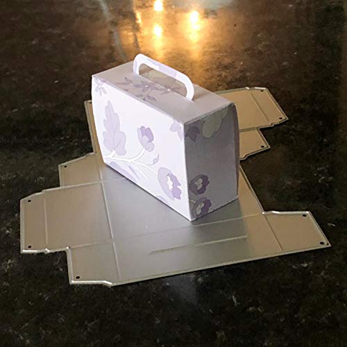 Lai-LYQ Troqueles De Corte De Metal, 3 D Maleta Bolsa De Viaje Plantilla De álbum De Recortes Papel De Relieve DIY Tarjeta De Festival De Navidad Fabricación De Moldes Álbum Regalo Artesanal Plata