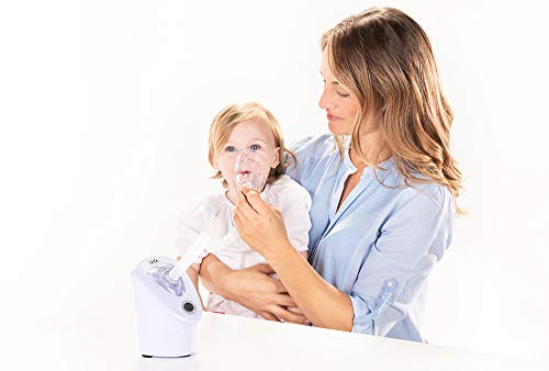 Laica MD6026 Inhalador-Nebulizador de ultrasonidos  poco ruidoso, optimo para niños, fácil de usar, desconexión autmática, incluye transformador para la toda de red
