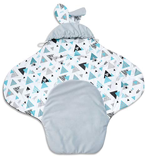 Lajlo Manta Cochecito Bebé para Asiento de Coche para Viaje - Algodón y Terciopelo para Asientos, Cochecito y Cuna Recién Nacidos - Funda y Saco de Dormir con Capucha - Regalos Babyshower