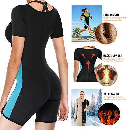 LaLaAreal Faja Reductora Adelgazante Abdomen Mujer Neopreno Body Moldeador para Deport Fiteness (XS,Cremallera/Negro)