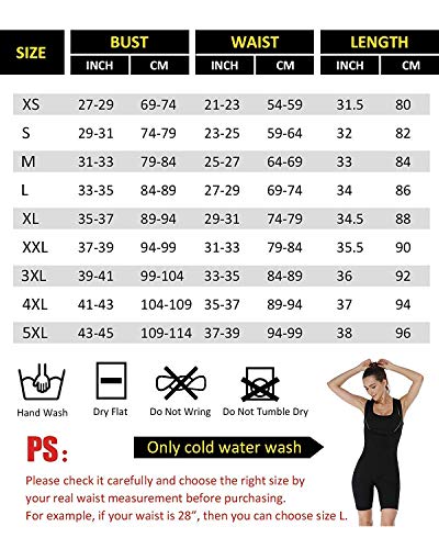 LaLaAreal Faja Reductora Adelgazante Abdomen Mujer Neopreno Body Moldeador para Deport Fiteness (XS,Sin Cremallera/Negro)