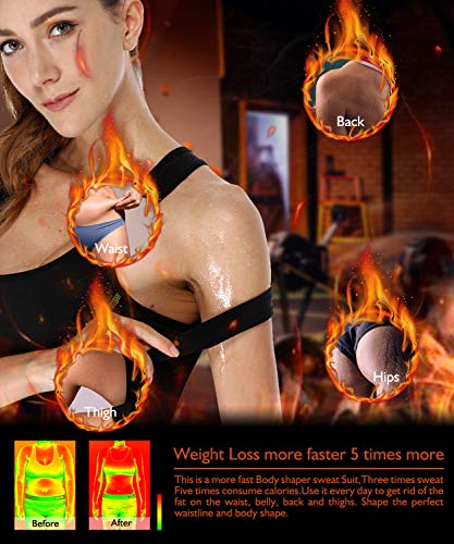 LaLaAreal Faja Reductora Adelgazante Abdomen Mujer Neopreno Body Moldeador para Deport Fiteness (XS,Sin Cremallera/Negro)