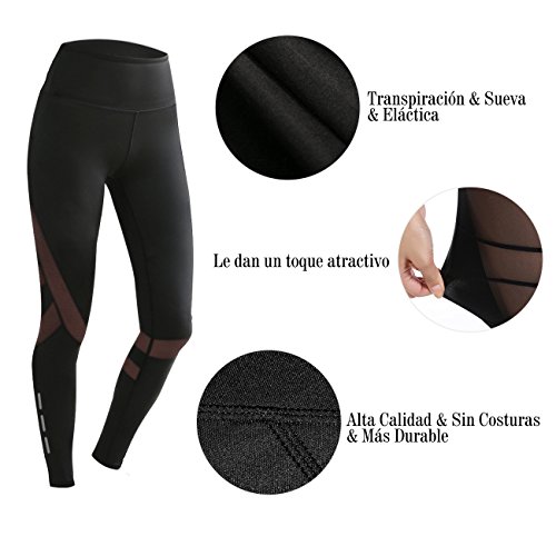 LaLaAreal Mallas Deportivas Mujer Pantalones Pirata Leggins Deportes para Running Yoga Fitness Gym