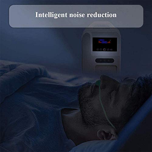 LALEO Concentrador de oxígeno, 1-1L / min 55% ± 3 (1L) Flujo de oxígeno Puro con Máquina de oxígeno portátil Ajustable para Uso doméstico y de Viaje
