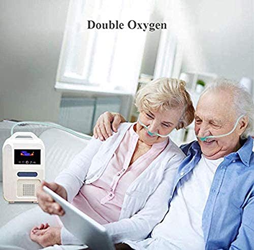 LALEO Concentrador de oxígeno, 1-1L / min 55% ± 3 (1L) Flujo de oxígeno Puro con Máquina de oxígeno portátil Ajustable para Uso doméstico y de Viaje
