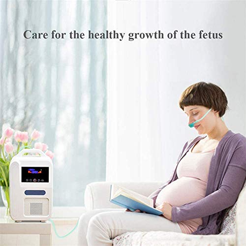 LALEO Concentrador de oxígeno, 1-1L / min 55% ± 3 (1L) Flujo de oxígeno Puro con Máquina de oxígeno portátil Ajustable para Uso doméstico y de Viaje