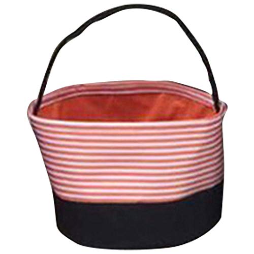 LALLing Accesorios de Dibujos Animados fáciles de Limpiar Raya de Halloween Bolsa Linda del Cubo Truco o Trato Vacaciones Niños Bolsas de Dulces de Halloween