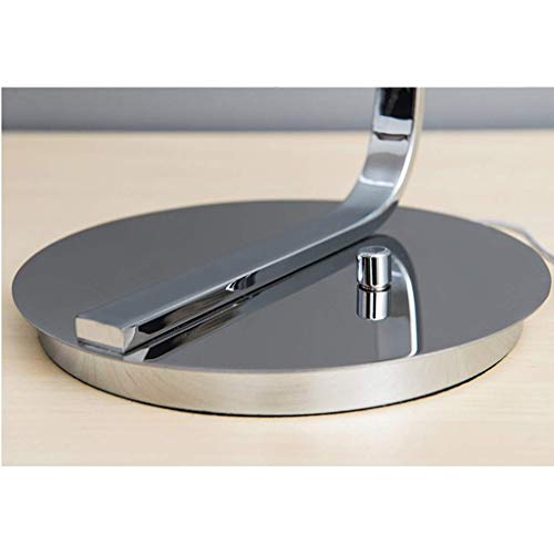 Lampada, Hotel Moderno con paralume in stoffa Grande lampada da comodino in Metallo cromato Lampada da 11 pollici con accento Largo per soggiorno ufficio (Colore: Nero)