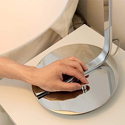 Lampada, Hotel Moderno con paralume in stoffa Grande lampada da comodino in Metallo cromato Lampada da 11 pollici con accento Largo per soggiorno ufficio (Colore: Nero)