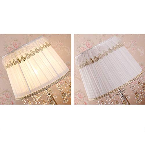 Lampada, Moderna Grande lampada da comodino in Cristallo con paralume in stoffa, lampada da scrivania Larga 14 pollici, lussuosa lampada d'accento per soggiorno Hotel