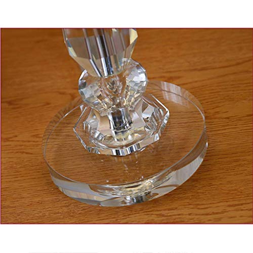 Lampada, Moderna Grande lampada da comodino in Cristallo con paralume in stoffa, lampada da scrivania Larga 14 pollici, lussuosa lampada d'accento per soggiorno Hotel