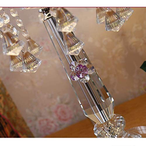 Lampada, Moderna Grande lampada da comodino in Cristallo con paralume in stoffa, lampada da scrivania Larga 14 pollici, lussuosa lampada d'accento per soggiorno Hotel