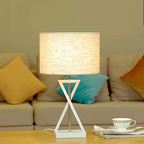Lámpara de escritorio de mesa de noche de textura duradera y de alta gama Lámpara de mesa decorativa simple blanca con luz blanca Para salas de estar, dormitorios, hoteles, mesitas de noche