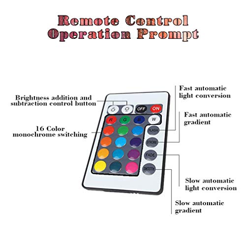 Lampara de Luna Colorida 3D, Kowth Luz de Luna LED de 16 Colores con Soporte y Control Remoto y USB Recargable, Regalos Para Cumpleaños y Fiesta Para Los Amantes de los Bebés. (15cm)