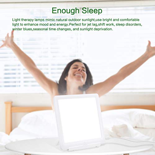 Lampara de Luz Diurna, GEMWON Lámpara de Luminoterapia 10000 Lux Lámpara Terapéutica Luz Natural Luz LED de Espectro Completo sin UV con 2 Modos de Brillo