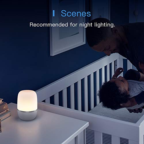Lámpara de Mesa Inteligente. Wi-Fi Lámpara de Noche de Atmósfera. Luz Nocturna Infantil, Colores Cambiable RGB. Compatible con Amazon Alexa, Google Assistant y SmartThings. Meross