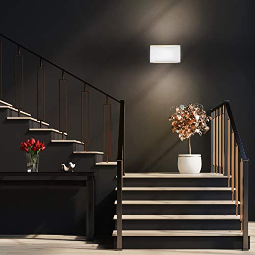 Lámpara de pared de yeso LED 20x8,5x11,5 cm, 3,8W G9 230V, Color Blanco, Apliques de decoración moderna