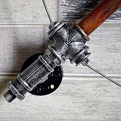 Lámpara de pared interior del tubo de agua industrial de la vendimia, Hierro forjado creativo Cupido Arco y flecha de las linternas de la pared, arte retro iluminación de pared de metal, restaurante b