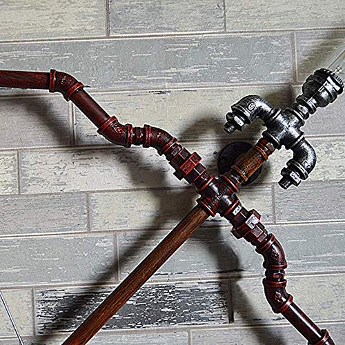 Lámpara de pared interior del tubo de agua industrial de la vendimia, Hierro forjado creativo Cupido Arco y flecha de las linternas de la pared, arte retro iluminación de pared de metal, restaurante b