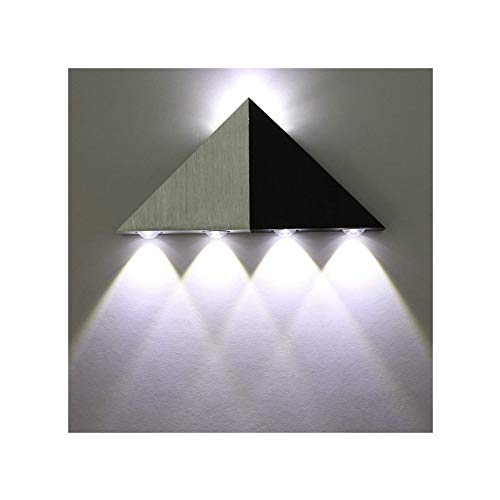 Lámpara decorativa con luces de pared LED con forma de triángulo de 5 W para mueble de baño
