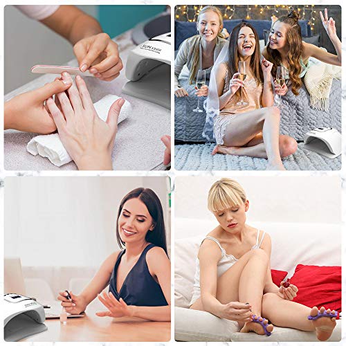 Lámpara LED UV Uñas, HALOVIE 150W Lámpara Secador de Uñas LED UV Gel Esmalte de Uñas Curado Luz Máquina Pantalla LCD Táctil Sensor Automático con 4 Temporizadores Profesional para Manicura Pedicura