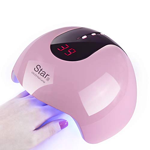 Lámpara Secador de Uñas, Warxin LED/UV Gel Esmalte de Uñas Rápido, Con Sensor Automático y Pantalla LCD 3 modos para tiempo Para Manicura/Pedicure Nail Art en el Hogar y el Salón (36W)