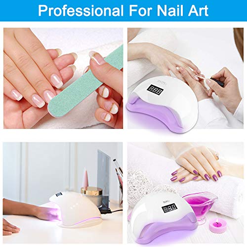 Lámpara Secadora de Uñas , otutun 48W LED/UV Gel Esmalte de Uñas Curado Luz Máquina, 4 modos de tiempo 10/30/60/99S con Función de Temporización y Pantalla LCD para Esmalte de Uñas de Gel