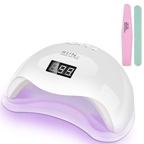 Lámpara Secadora de Uñas , otutun 48W LED/UV Gel Esmalte de Uñas Curado Luz Máquina, 4 modos de tiempo 10/30/60/99S con Función de Temporización y Pantalla LCD para Esmalte de Uñas de Gel