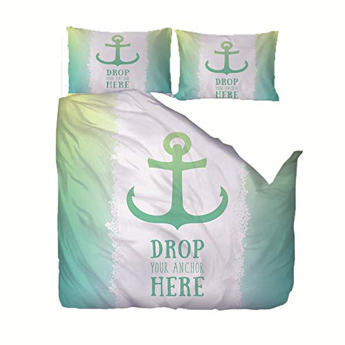 LAMPWF 3D Ropa de Cama 3 Piezas Juego de Ropa de Cama con 220x240cm Funda de Edredón de Microfibra de 2 x 50x90cm Funda de Almohada Polyester Diseño de Impresión - Patrón de Logotipo