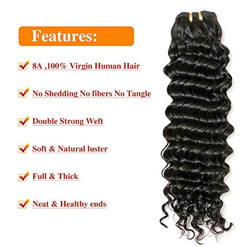 Lananel Extensiones de Cabello Natural Cortina Rizado Brasileño Pelo Natural Humano 3 Paquetes Cabello humano Rizado Brasileño 8A Virgen Pelo Humano Natural Brasileño Rizado 16 18 20 pulgadas