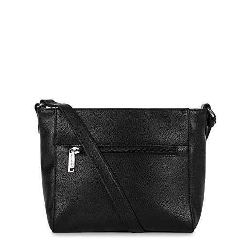 Lancaster Paris Maya - Bolso cruzado para mujer (20 cm), Rosa (Negro), Talla única