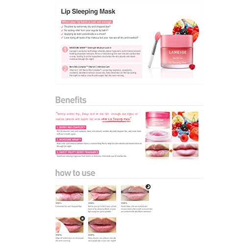 Laneige - Mascarilla de agua de noche + mascarilla labial de noche