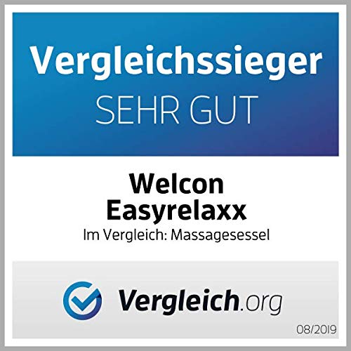 Lanzamiento al mercado WELCON en rojo - sillón de masaje EASYRELAXX en rojo, en forma de L, programas automáticos masaje de amasamiento masaje de golpeteo
