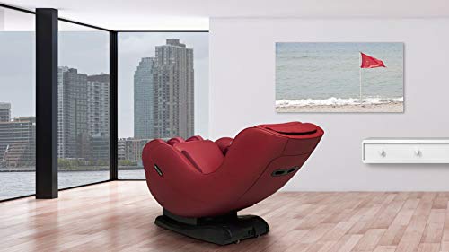 Lanzamiento al mercado WELCON en rojo - sillón de masaje EASYRELAXX en rojo, en forma de L, programas automáticos masaje de amasamiento masaje de golpeteo