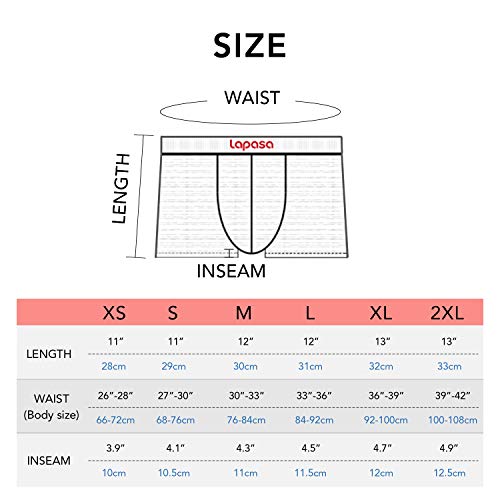 LAPASA Calzoncillos Bóxer Hombre con Abertura Pack de 4/Pack de 2 de Algodón Peinado ELS M03