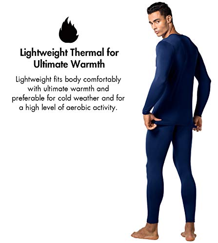 LAPASA Pantalón Térmico Pack de 2 para Hombre (Malla térmica). -Brushed Back Fabric Technique- Calças térmicas M10 (XXL, Navy Blue (Azul Marino))