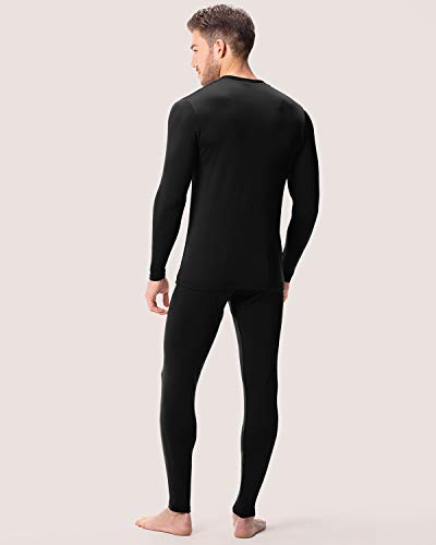 LAPASA Set de Ropa Térmica para Hombre. -Brushed Back Fabric Technique- M11 (XL, Negro)