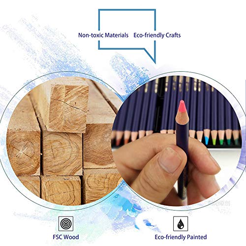 Lapices de Dibujo Profesionales, 72 Piezas Set Lápices de colores y Lápices de Madera, Carbón Grafito Sticks, Herramientas de dibujo - Conjunto Ideal para Artistas, Adultos y Niños