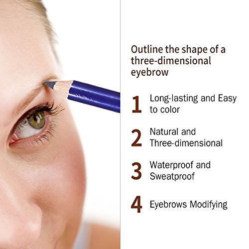 Lápiz de cejas semi permanente de doble cabeza Herramienta de tatuaje Microblading Posicionamiento Pluma de maquillaje de belleza