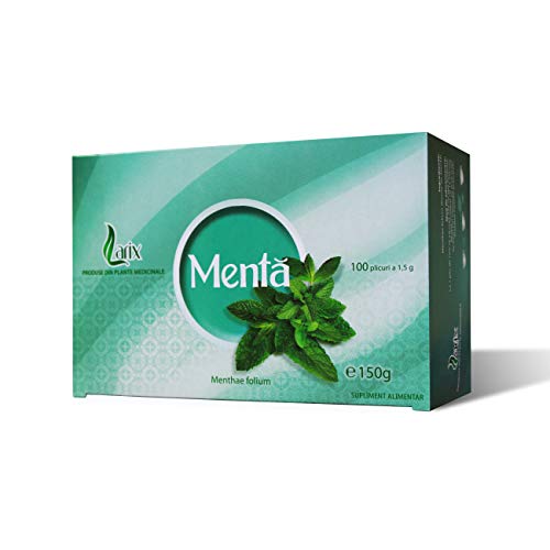 Larix Té de Menta, Hojas de Té Menta 100% Natural, Té de Pérdida de Peso, Té de Desintoxicación, Té Adelgazante, Un Total de 100 Bolsitas de Té, 150g