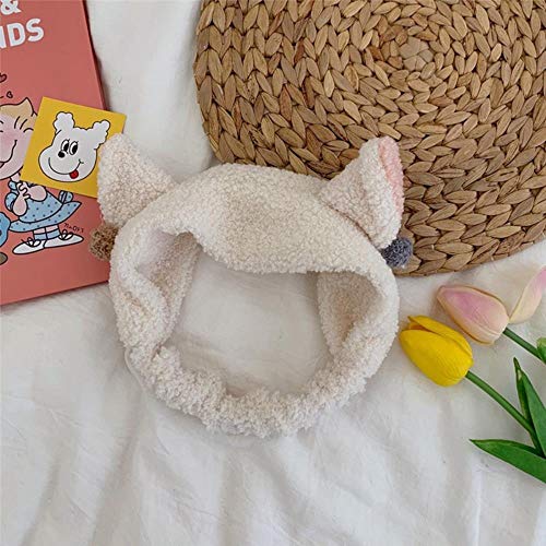 Las Chicas de Lana Lavar Bandas Bandas Bandas de Cat Pendientes de Lindo Simple Truco Pelo Facial del Pelo del Turbante,C,One Size